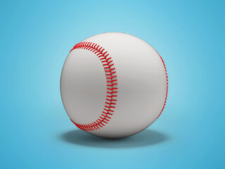 3d illustration of baseball for game on blue background with shadow