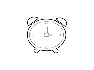 vector illustration of an alarm clock icon or symbol.