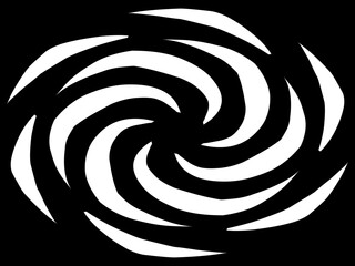 vector illustration of an abstract swirl pentagon image