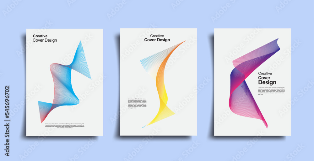Wall mural minimal futuristic cover design. creative colorful gradient design. future geometric patterns, vecto