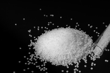 white plastic polymer petrochemical product as polymer raw material for plastic in polymer chemical industry design and test by engineer in polymer science laboratory