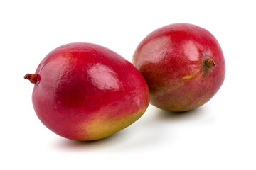 Fototapeta premium Delicious ripe mango, isolated on white background. High resolution image.