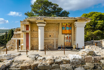 Knossos palace. Crete, Greece. - obrazy, fototapety, plakaty