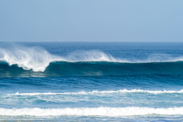Perfect wave in the ocean surf background