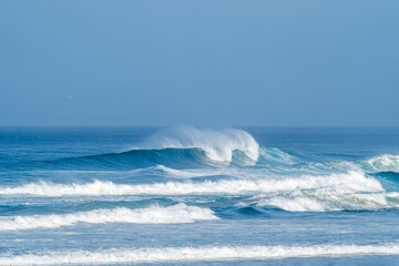 Naklejka na ściany i meble Perfect wave in the ocean surf background