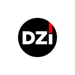 DZI company name initial letters illustration.