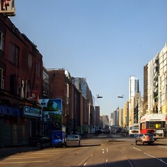 Obraz premium Morning in city