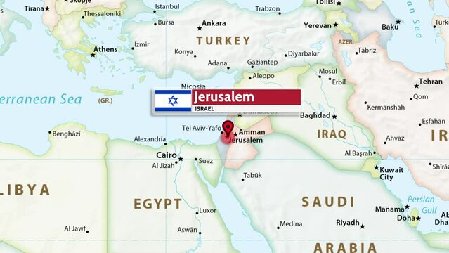 Jerusalem, Israel - Jerusalem Map, Israel Map Animation
