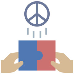 bipartisan flat style icon