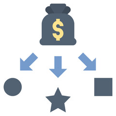 budget flat style icon