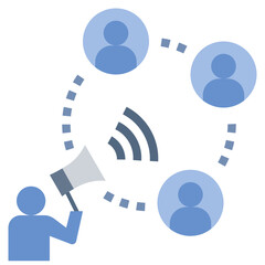 communicate flat style icon