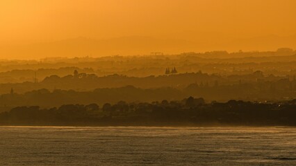 Sunset at the Paritutu Rock, New Plymouth, New Zealand