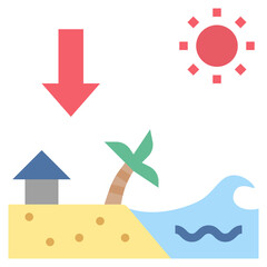 continent flat style icon