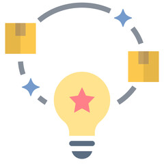 creative flat style icon