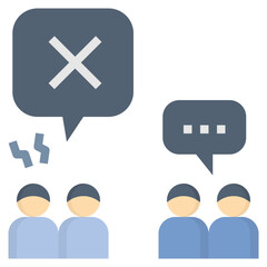 Obraz premium disagreement flat style icon