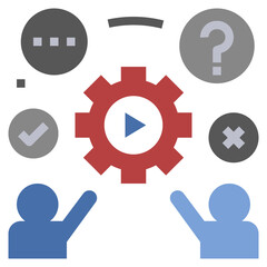 ethic flat style icon