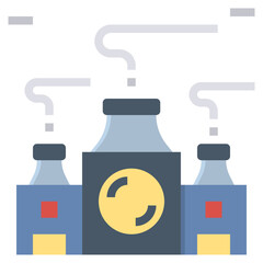 factory flat style icon