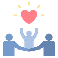 family flat style icon