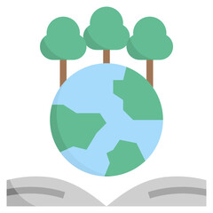 forestry flat style icon