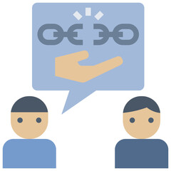 forgive flat style icon