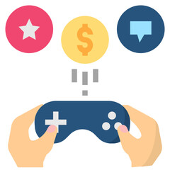 gamify flat style icon