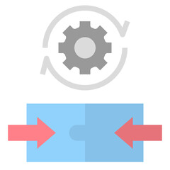 integration flat style icon
