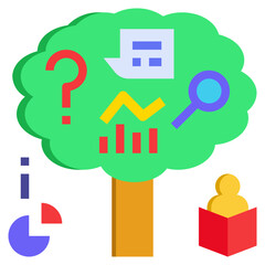 learning flat style icon