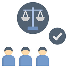 legitimacy flat style icon