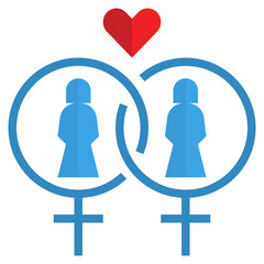 lesbian flat style icon