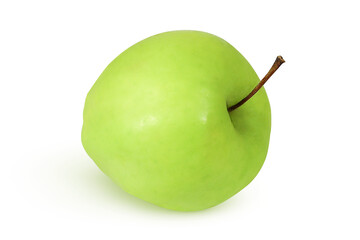 Green apple on isolated white background.