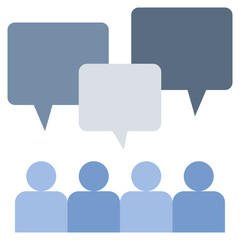 opinion flat style icon