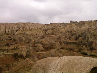 Cappadocia in Turky, Fairy Chimneys landscape. Turkish nature scene