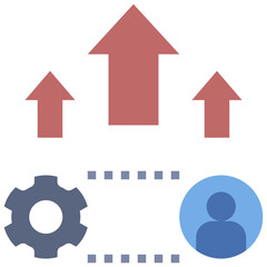 performance flat style icon