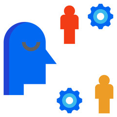 personality flat style icon