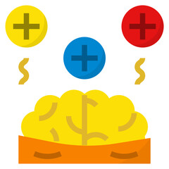 positive flat style icon