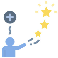 positive flat style icon