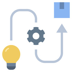 process flat style icon
