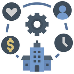 resource flat style icon