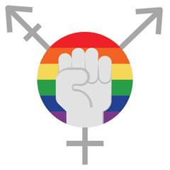 rights flat style icon