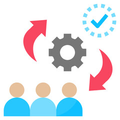 scrum flat style icon