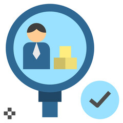 search flat style icon