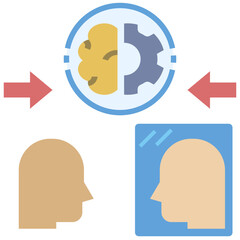 self flat style icon