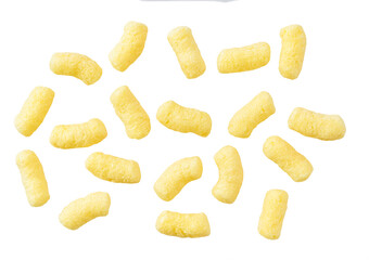 sweet corn sticks isolated on white background with clipping path collection.