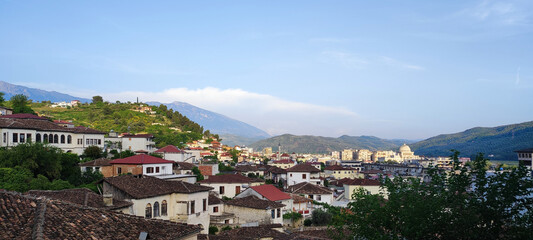 Fototapeta na wymiar Panoramic view of Berat, Albania