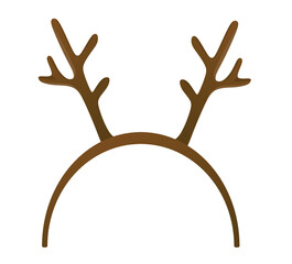 Reindeer horns head band. vector illustration