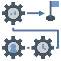 strategy flat style icon