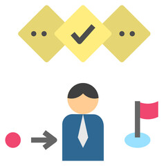 strategy flat style icon