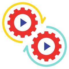 system flat style icon