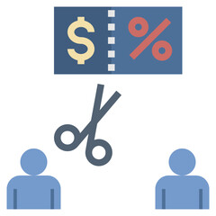 taxation flat style icon