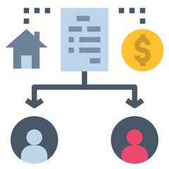 testament flat style icon